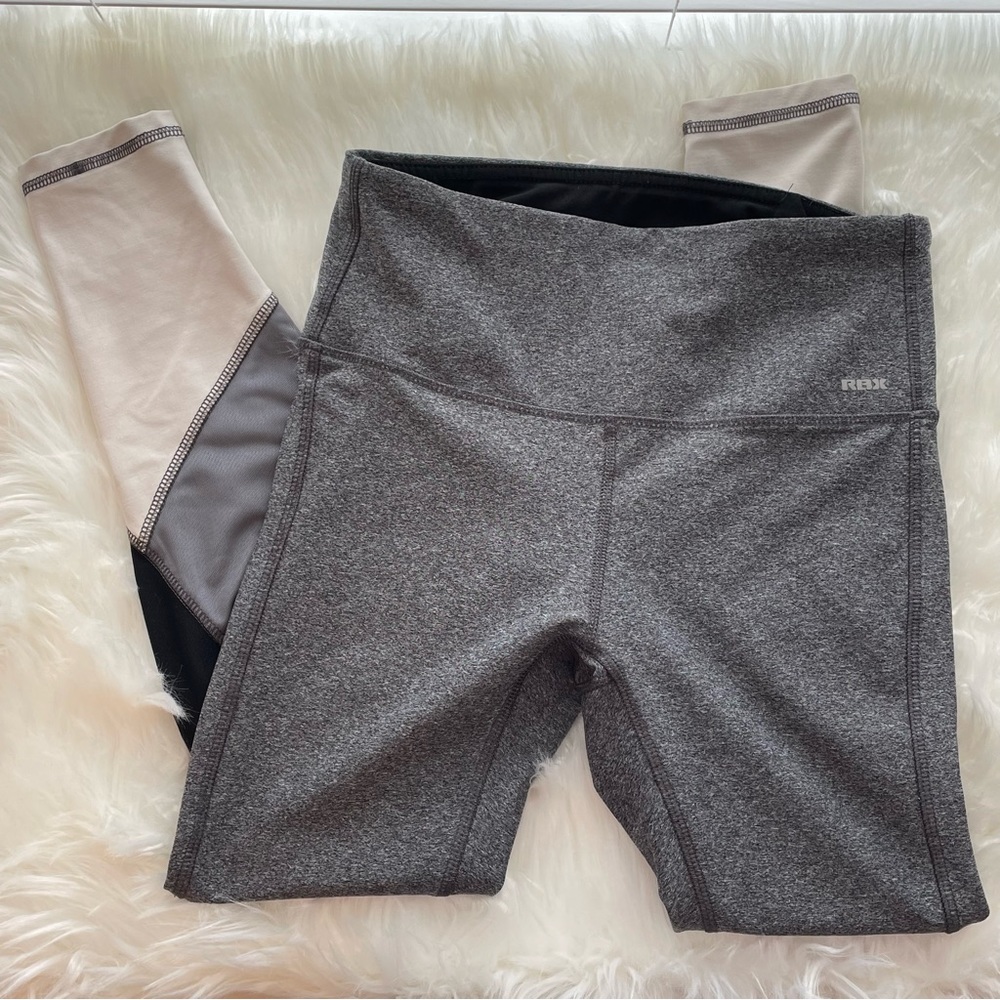 RBX: Sporty Color Block Full Length Workout Athletic Gym Tight Leggings Sz S 241
